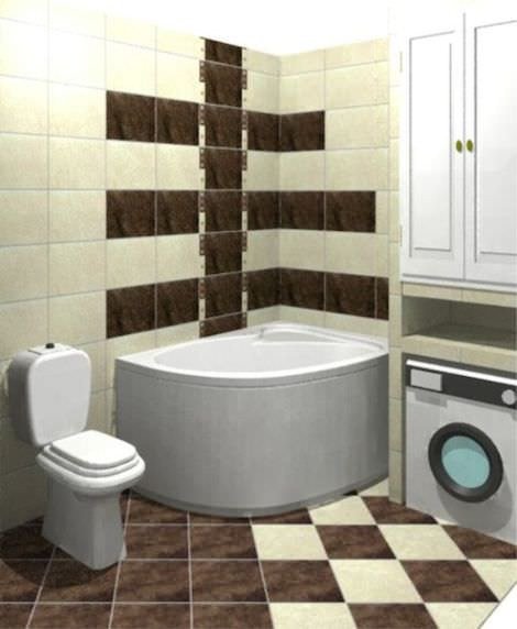 Схеми укладання плитки для маленької ванної кімнати?