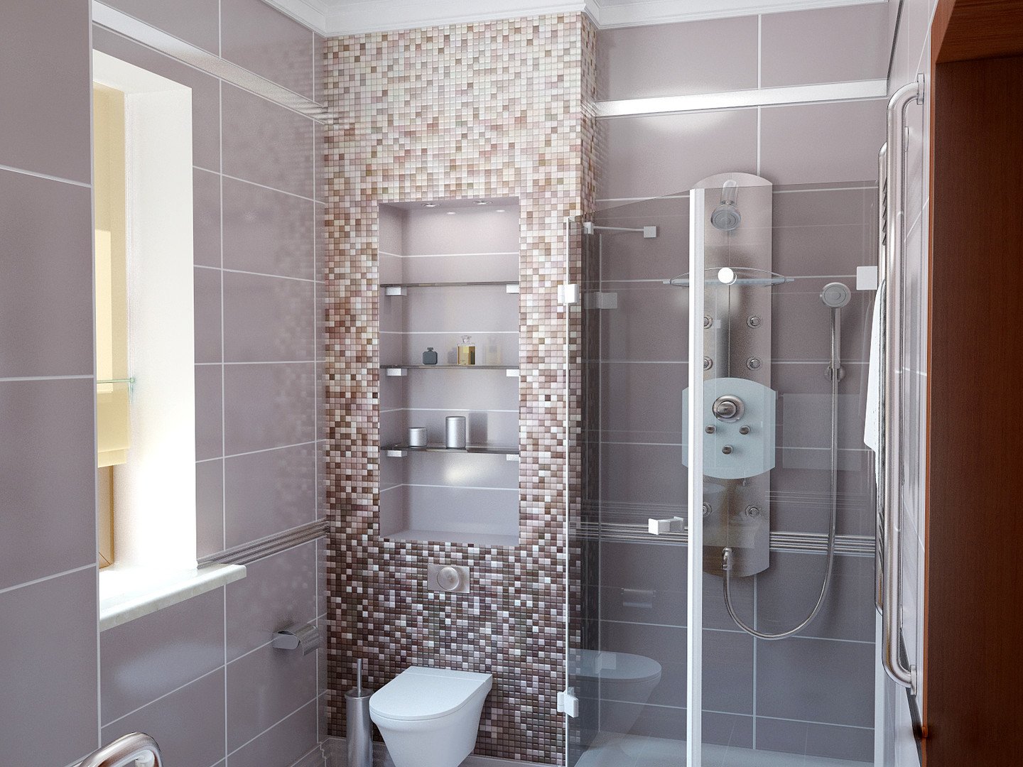 Душ у ванній без душової кабіни: особливості організації простору (36 фото)