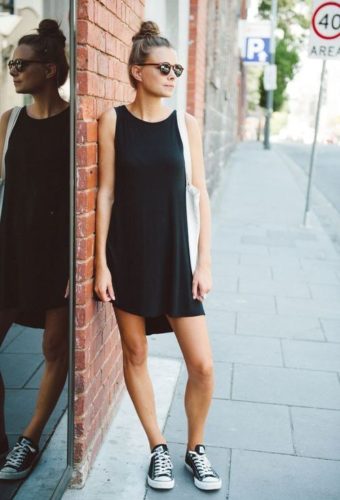 Літні образи з чорним платтям: модні луки, фото