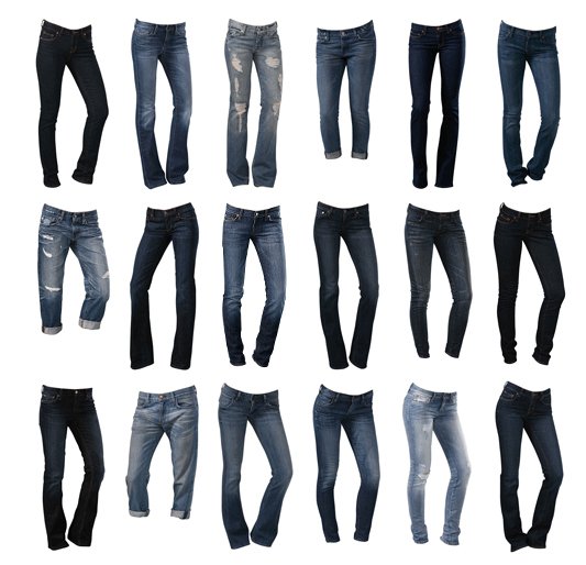 Розміри жіночих джинсів