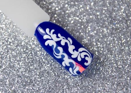 Зимовий дизайн нігтів гель лаком «Бите скло»