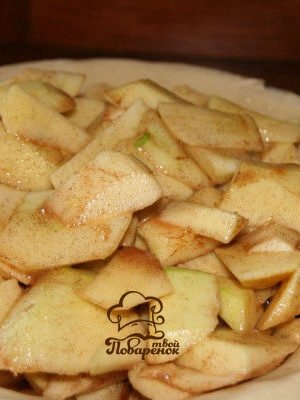 Насипний пиріг з яблуками в мультиварці   покроковий рецепт