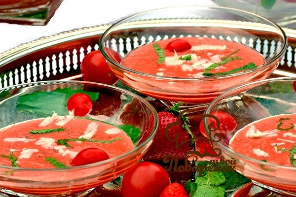 Суп з помідорів гаспачо   домашній покроковий рецепт