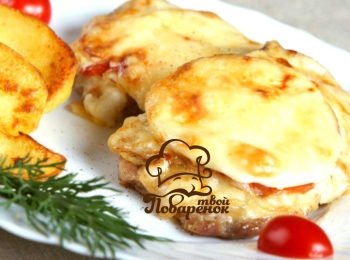 Мясо по французьки з печерицями   покроковий рецепт