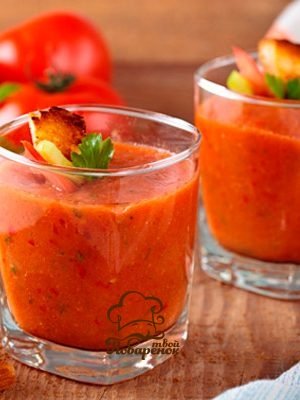 Суп з помідорів гаспачо   домашній покроковий рецепт