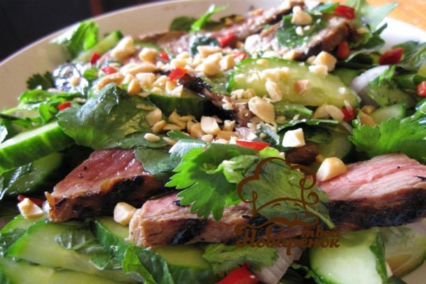 Салат з огірків по китайськи   покроковий рецепт