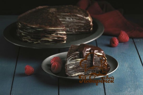 Шоколадний торт з млинців