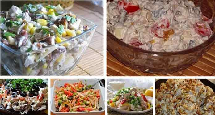 Рецепти смачних салатів з курячим філе
