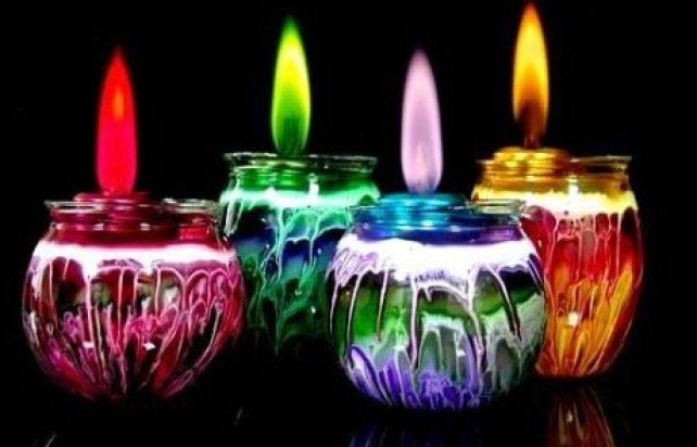 Свічки з кольоровим полумям