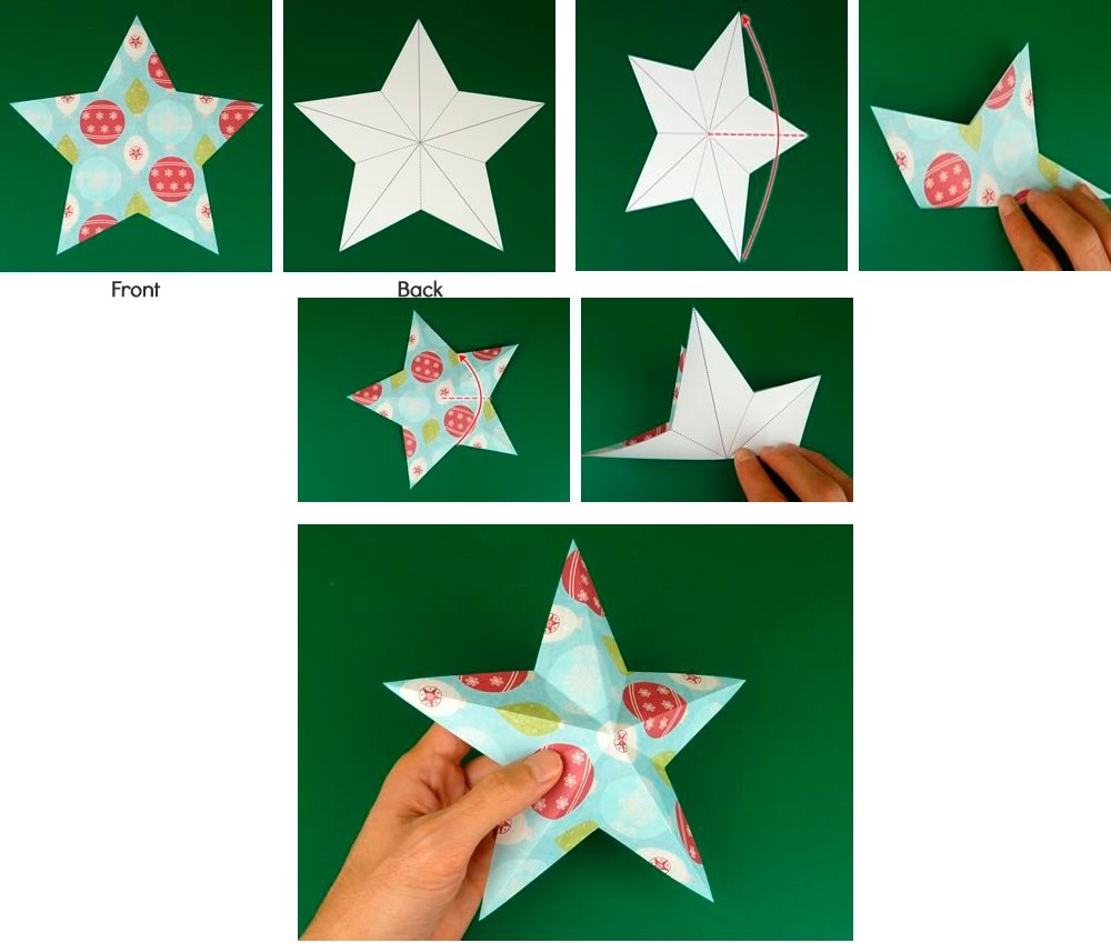 Новорічна зірка | Новорічна зірка з паперу