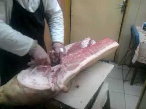 Технологія оброблення туші свині на частини і використання субпродуктів