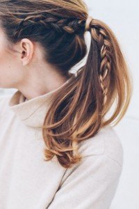 Зачіска кінський хвіст з начосом, косами 78 фото, 3 відео