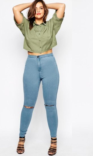 Модні джинси для повних дівчат 2017