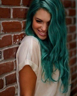 Зелені, блакитні, сині волосся 100 фото