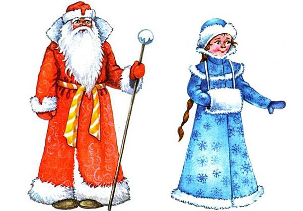 Як намалювати Діда Мороза і Снігуроньку поетапно олівцем?
