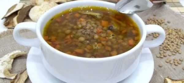 Грибний суп з сочевицею   найпростіший рецепт з фото