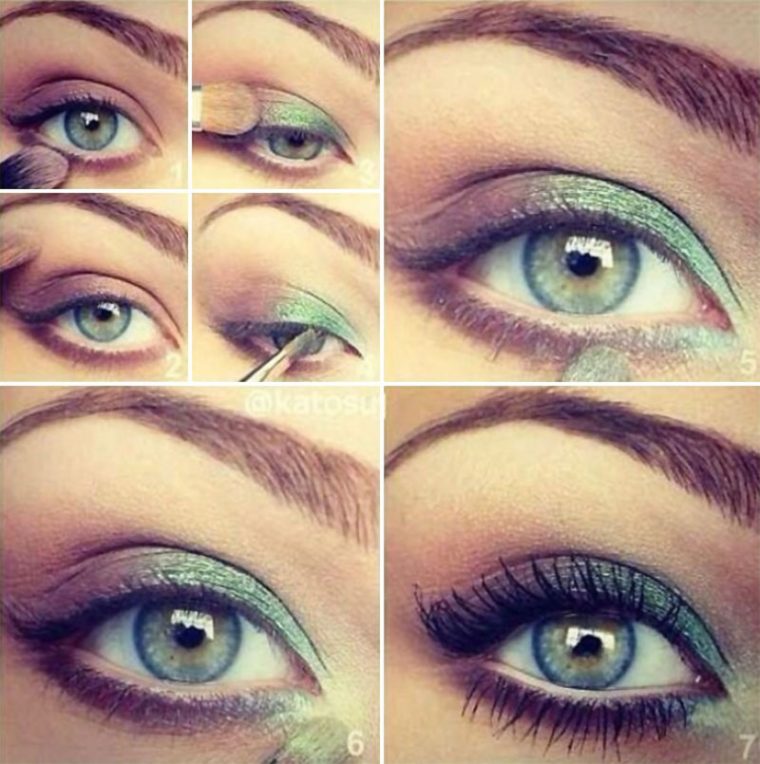 Як красиво нафарбувати сіро зелені очі: денний та вечірній макіяж, тіні
