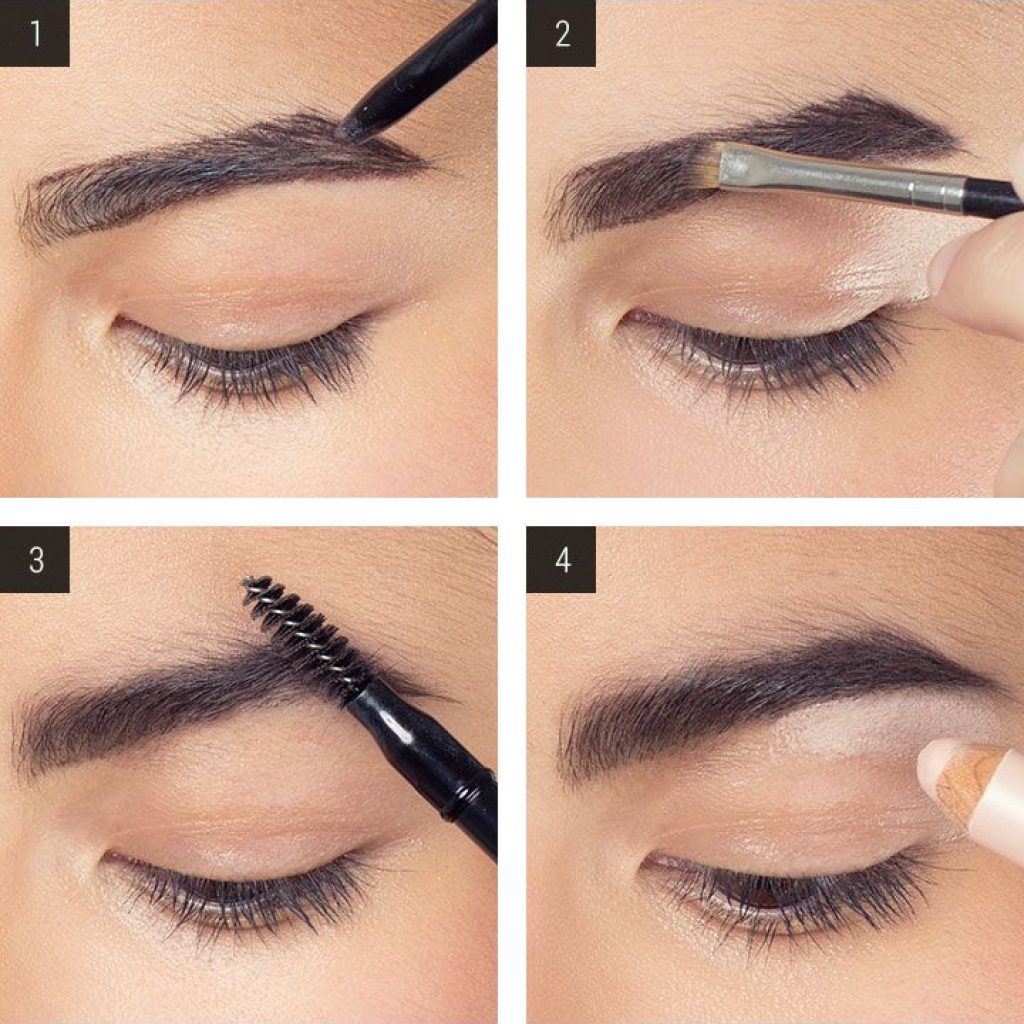 Про малюванні брів тінями поетапно: правильно, красиво, природно і ідеально