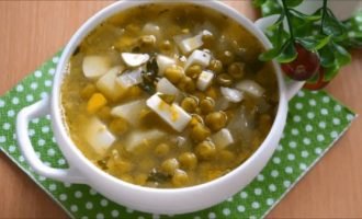 Овочевий суп із зеленим горошком за 20 хвилин! Дуже смачне блюдо