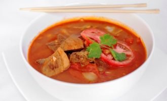 Томатний суп з мясом (яловичиною). Покроковий рецепт!