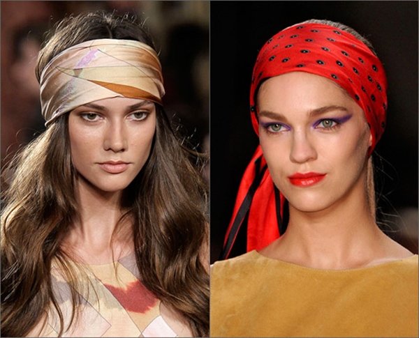 Як завязати хустку на голові різними способами влітку: покроково, фото модних луків