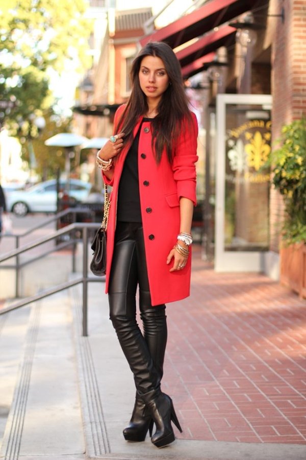 Червоне пальто: з чим носити, фото стильних луків, як поєднувати