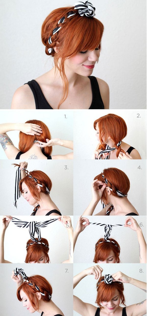 Зачіски з хусткою на голові: фото, ідеї, як завязати, відео