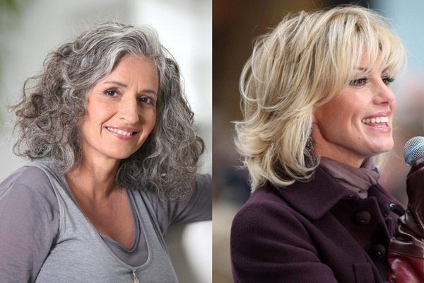 Стрижка каскад для жінок 50 років на середні волосся: омолоджуючі і без укладання