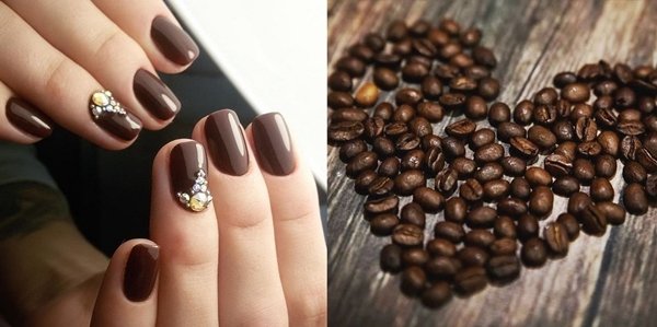 Дизайн нігтів кава з молоком: модний манікюр, красиві комбінації, фото