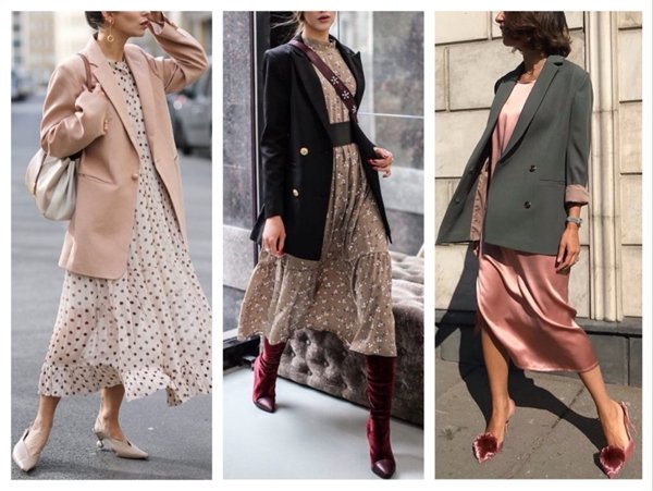 З чим носити сукню міді восени: як поєднати, взуття, фото модних образів