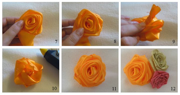 Кращі майстер класи зі створення троянд з атласних стрічок